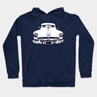 Pontiac Streamliner Silver Streak 1940s American classic car block white Hoodie